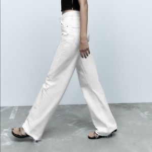 Zara Full Length Wide Leg Jeans